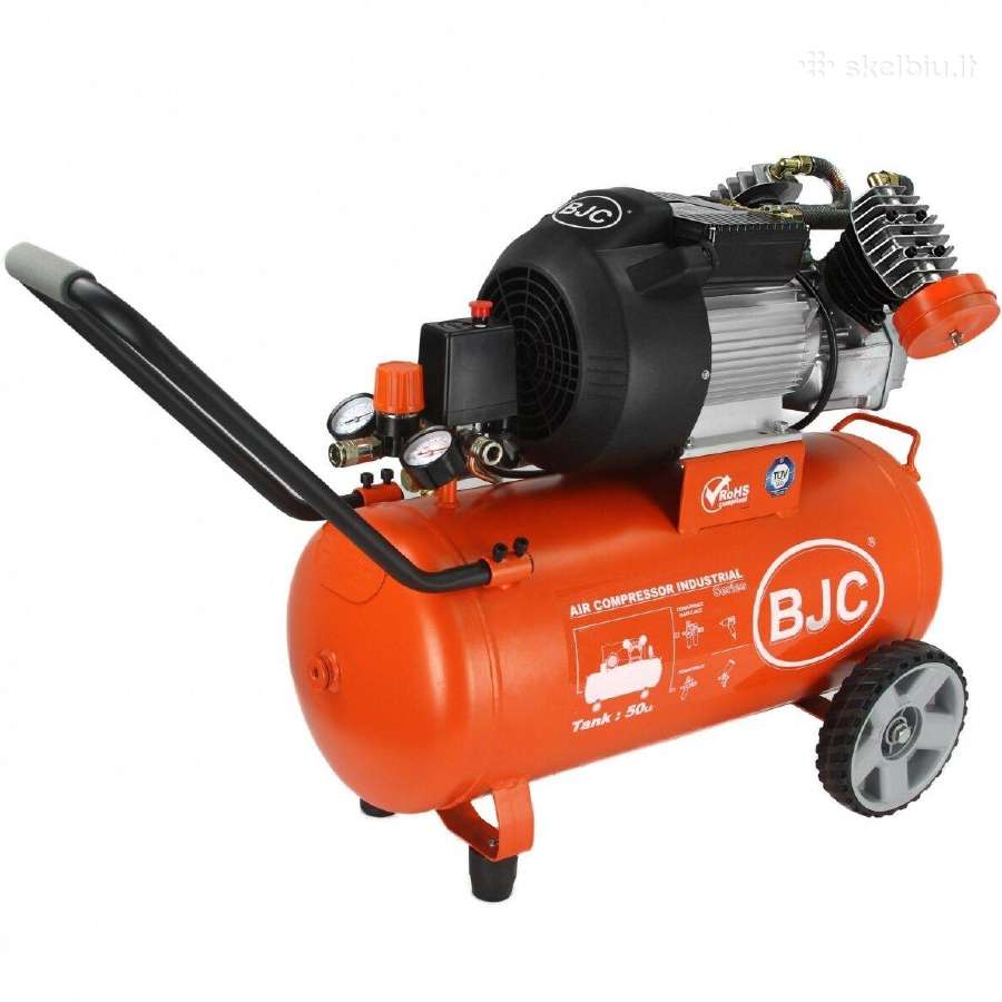 Oro kompresorius 50l, 230v, 390l/min, 10bar Bjc - nuotraukos Nr. 3