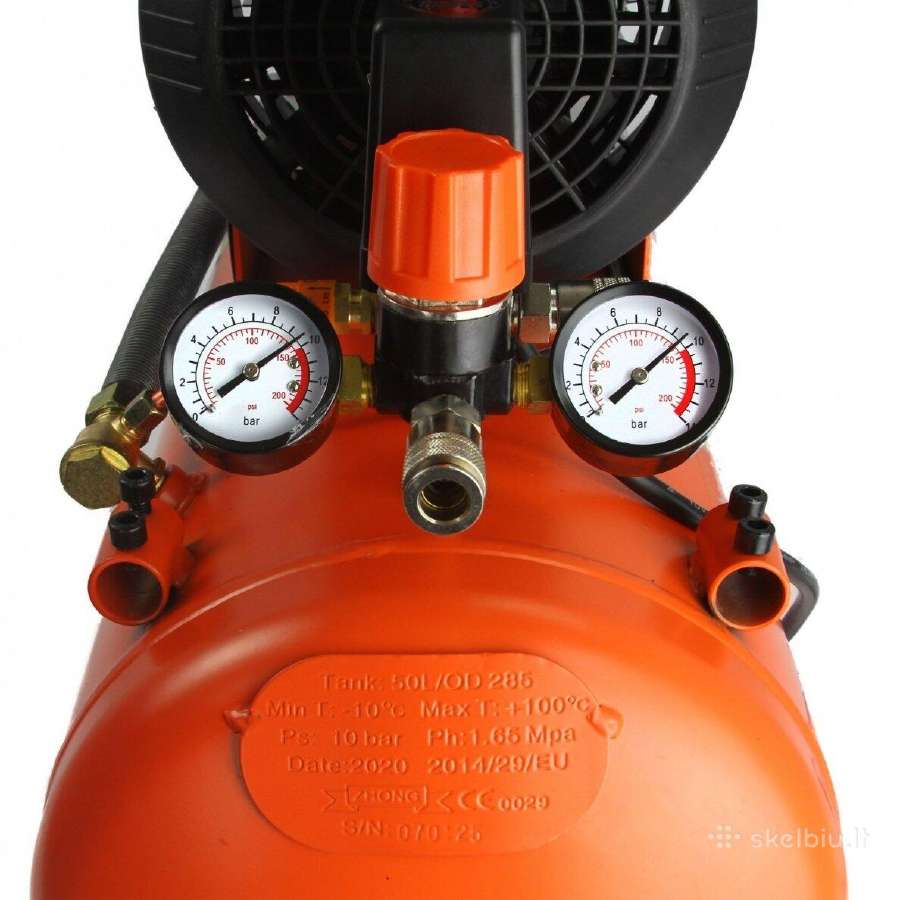 Oro kompresorius 50l, 230v, 390l/min, 10bar Bjc - nuotraukos Nr. 6