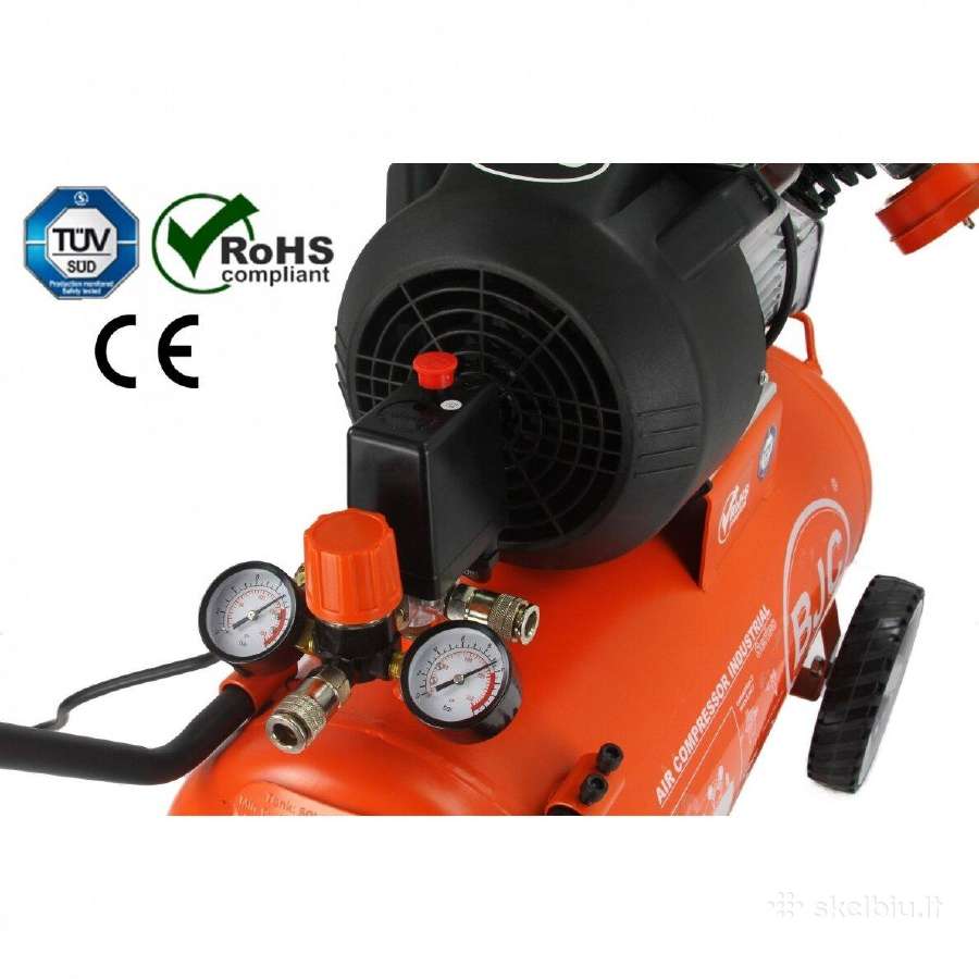 Oro kompresorius 50l, 230v, 390l/min, 10bar Bjc - nuotraukos Nr. 9