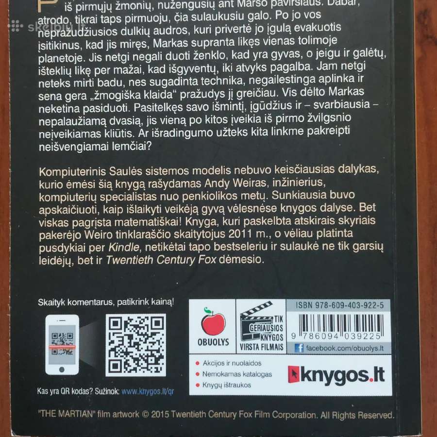 Andy Weir - " Marsietis ". - nuotraukos Nr. 6