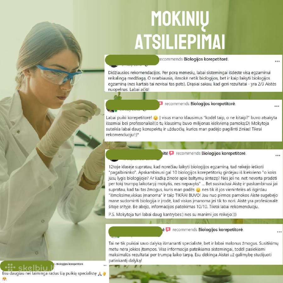 Biologijos korepetitorė egzaminams 2026-2027 m.m - nuotraukos Nr. 3