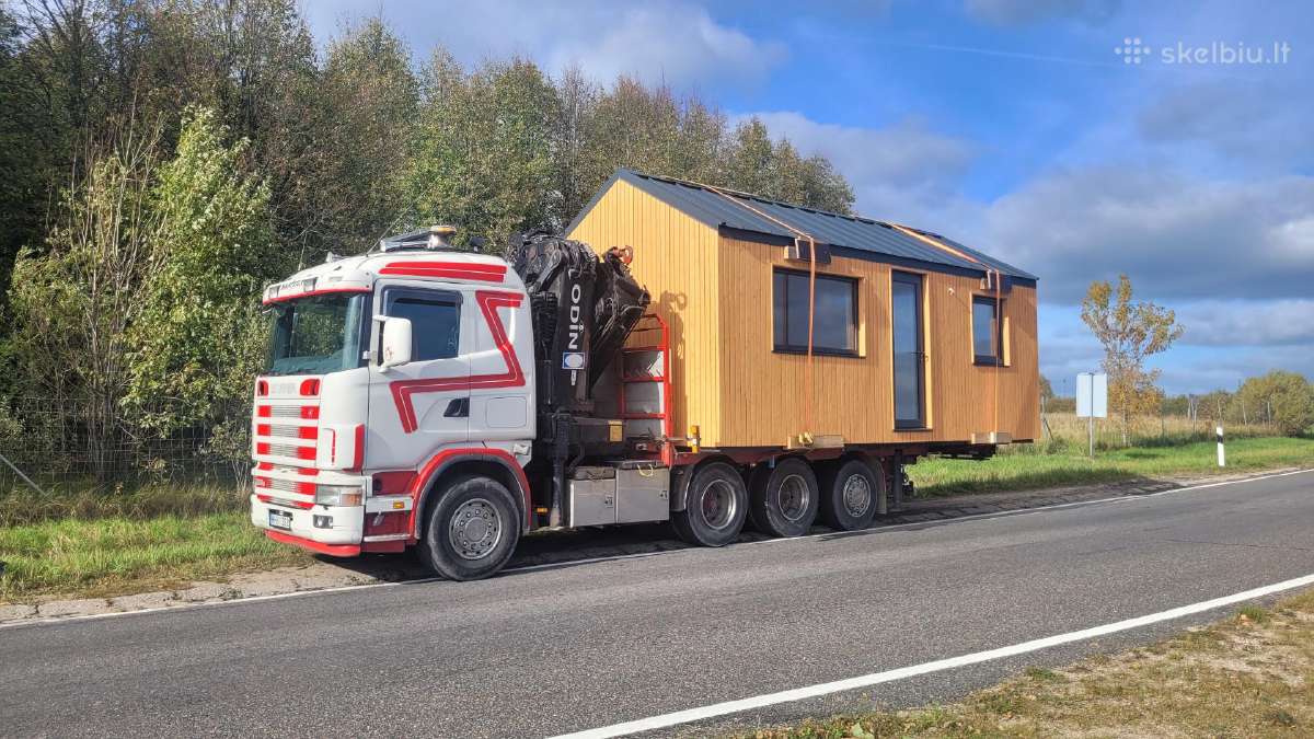 Modulių, pirčių, konteinerių, termobūdų pervežimas