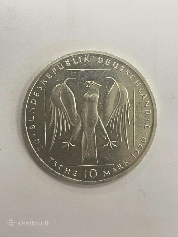 Vokietija 10 markių 1990 m. Ag 0.625 Dm04 - nuotraukos Nr. 2