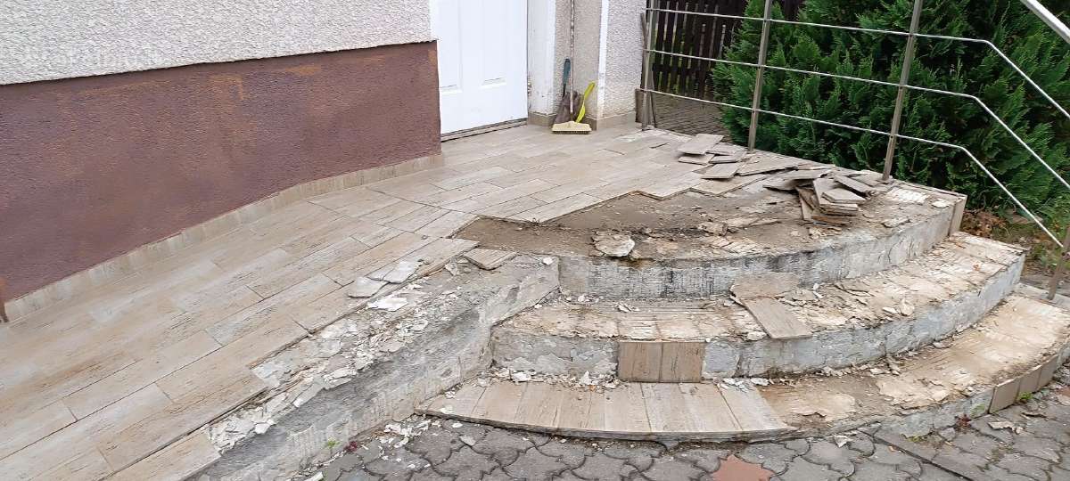 Lauko laiptų danga Akmens kilimas Pakopų remontas - nuotraukos Nr. 24