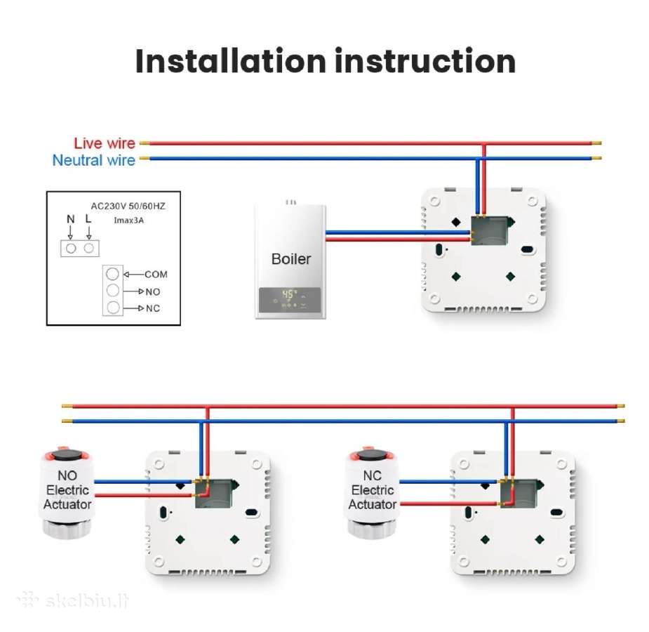 Išmanusis WiFi Rf termoreguliatorius, Tuya apps - nuotraukos Nr. 2