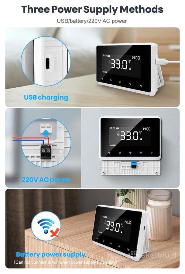 Išmanusis WiFi Rf termoreguliatorius, Tuya apps - nuotraukos Nr. 3