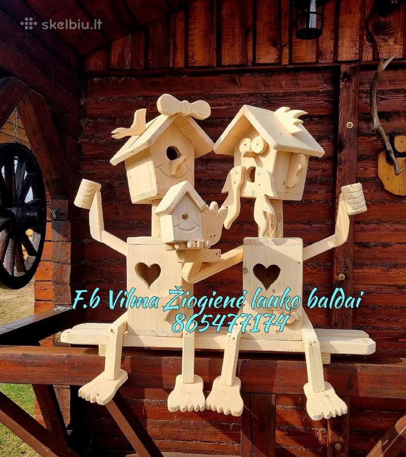 Sodo dekoracijos, lesyklėlės, inkilai - nuotraukos Nr. 13