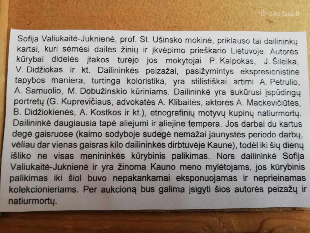 Sofija valiukaite jukniene.aliejine tempera - nuotraukos Nr. 3