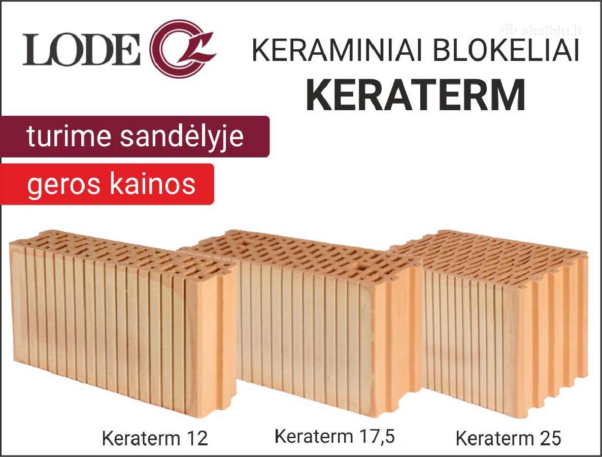 Keraminiai blokeliai "Keraterm"