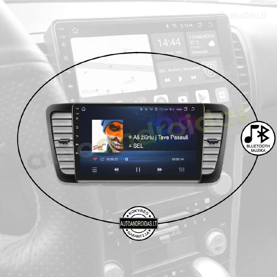 Subaru Outback Legacy Impreza Android multimedia - nuotraukos Nr. 6