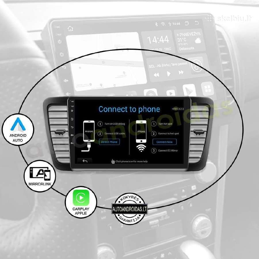 Subaru Outback Legacy Impreza Android multimedia - nuotraukos Nr. 10