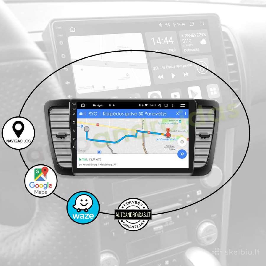 Subaru Outback Legacy Impreza Android multimedia - nuotraukos Nr. 11