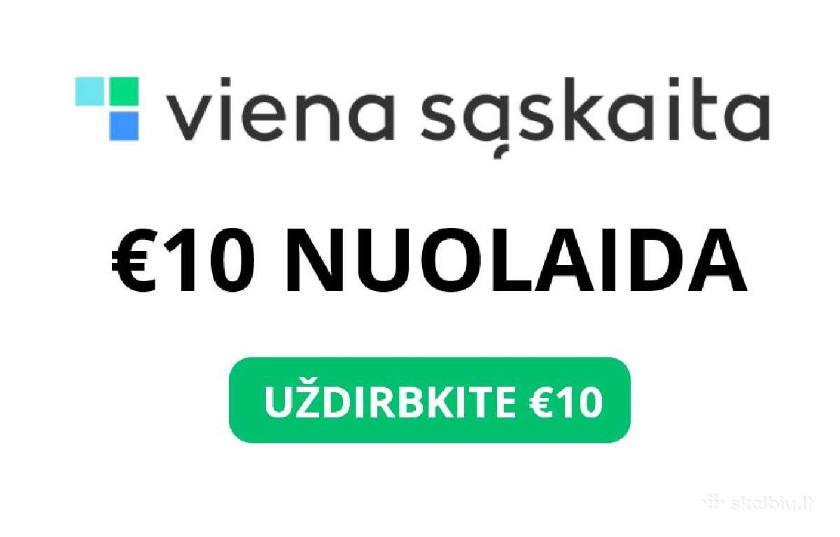 Viena sąskaita nuolaidos kodas €10
