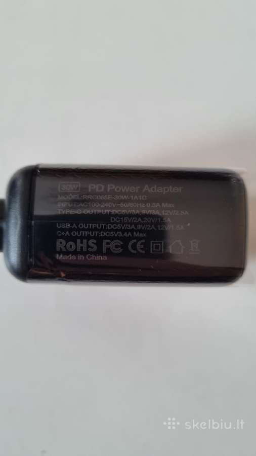 Telefono įkroviklis 30w Usb ir Type-c - nuotraukos Nr. 3