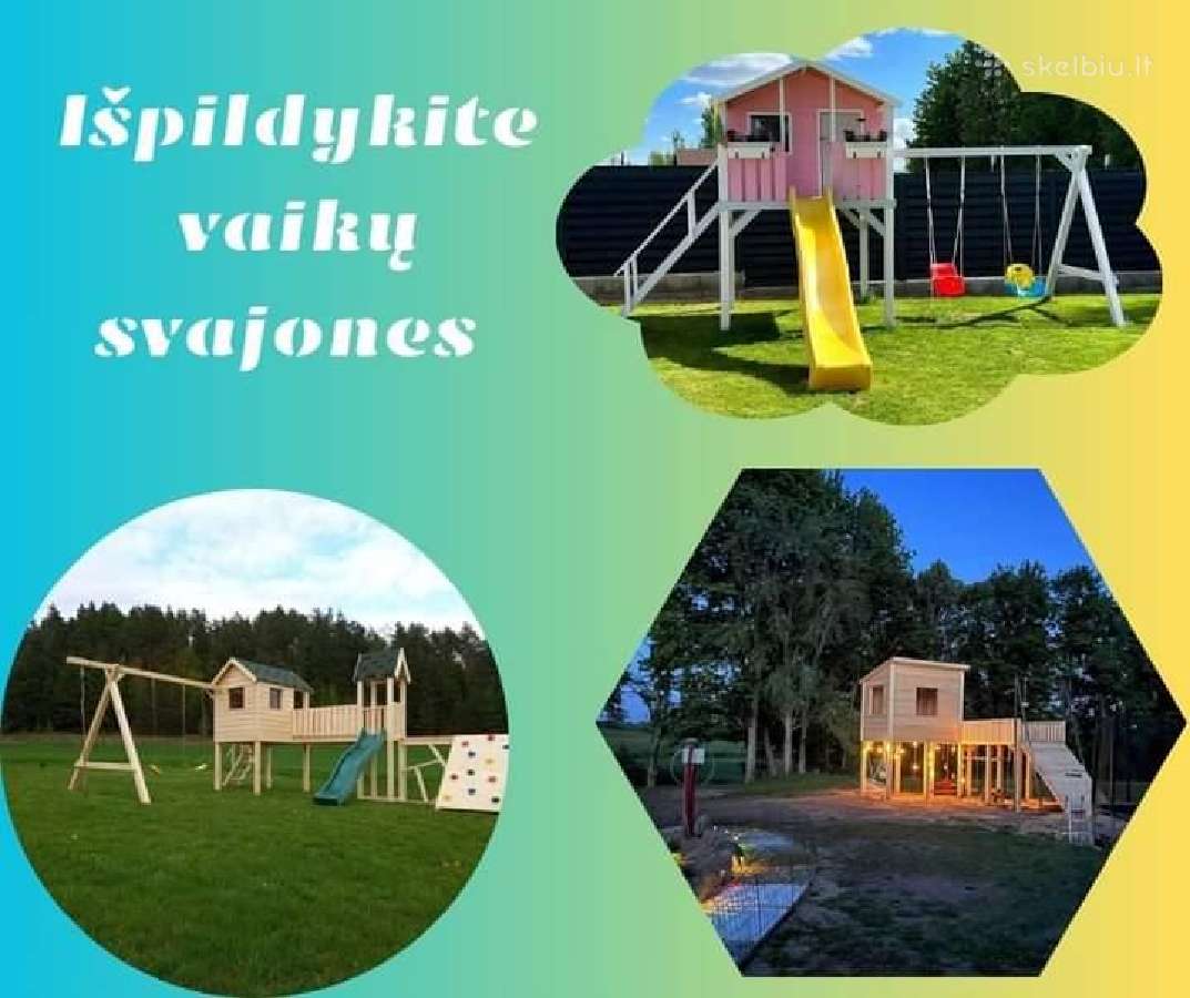 Vaikų žaidimų nameliai, aikštelės - nuotraukos Nr. 30