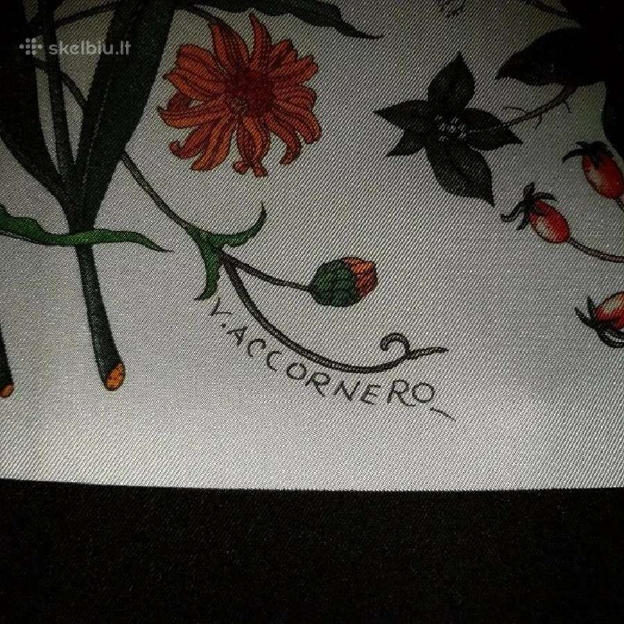 Šilkinė gėlėta Gucci skarelė - nuotraukos Nr. 3