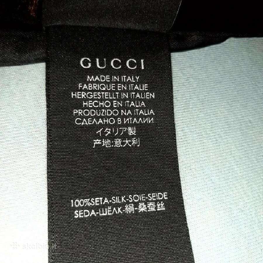 Šilkinė gėlėta Gucci skarelė - nuotraukos Nr. 7