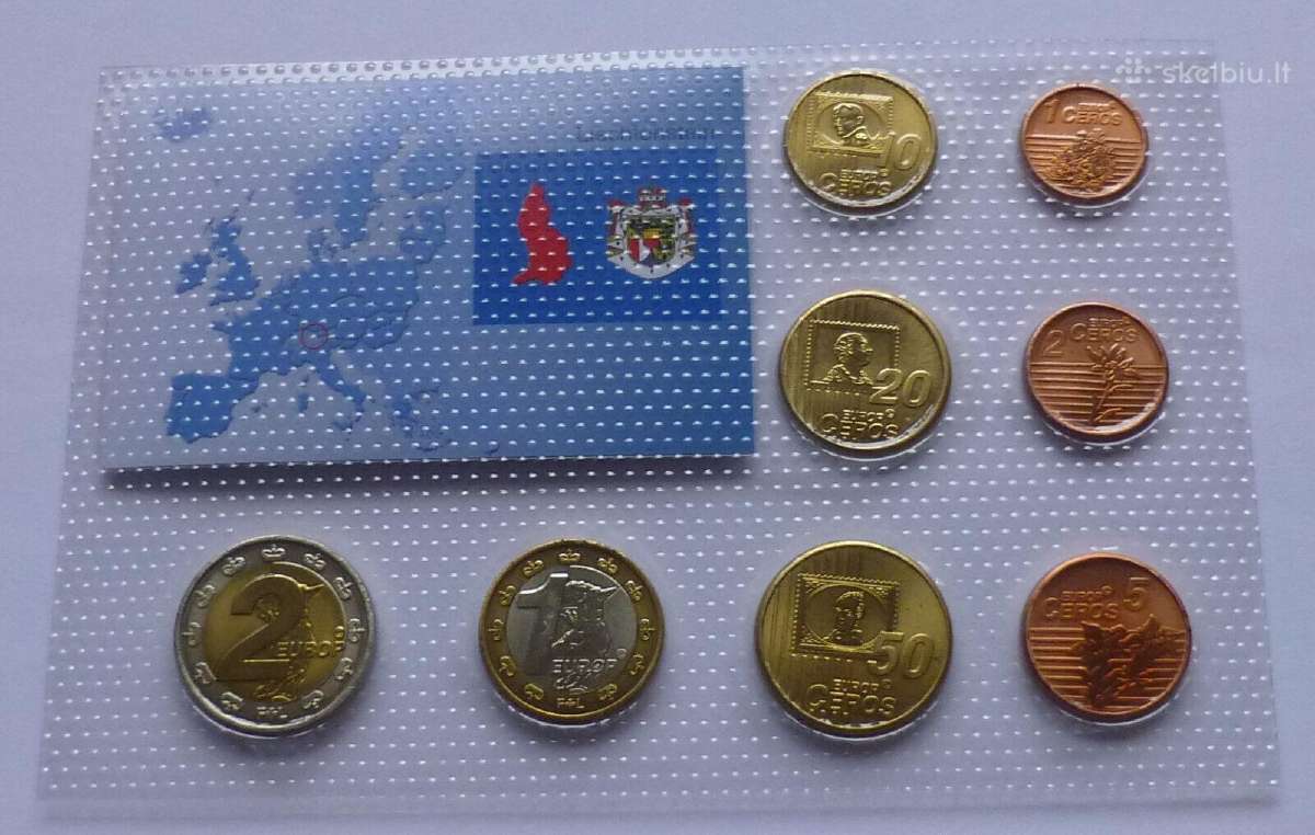 Liechtenstein Euro Pattern set 2004, Specimen-prob - nuotraukos Nr. 2