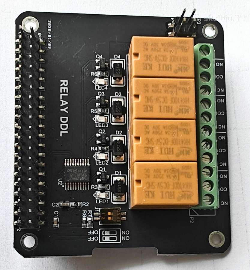 4 kanalų relė Raspberrypi Hat
