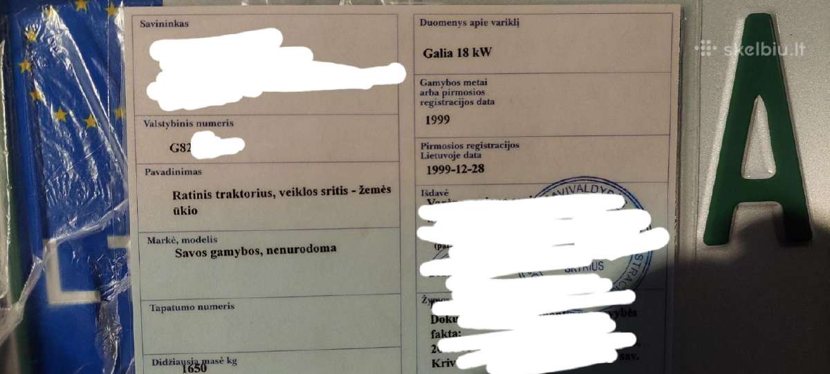 Savos g. traktorines automobilines nefotografuotos - nuotraukos Nr. 27