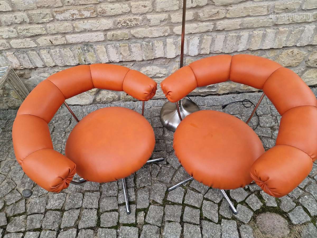 Vintažiniai mid century Bauhaus foteliai Tamburin - nuotraukos Nr. 5
