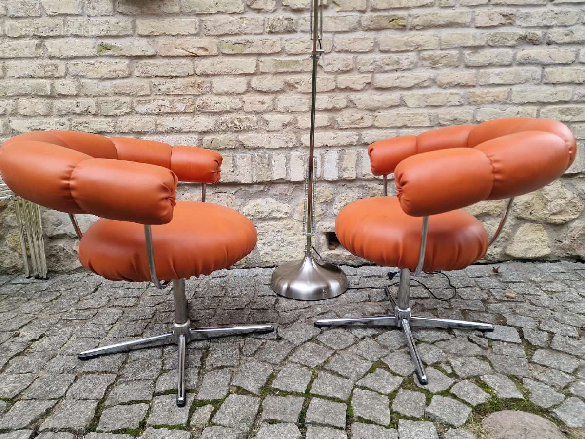 Vintažiniai mid century Bauhaus foteliai Tamburin - nuotraukos Nr. 7
