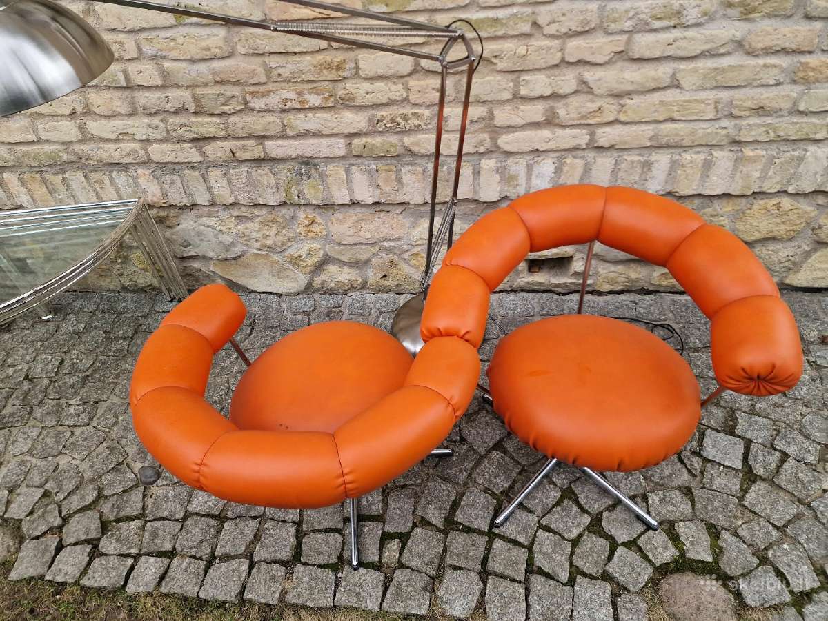 Vintažiniai mid century Bauhaus foteliai Tamburin - nuotraukos Nr. 13