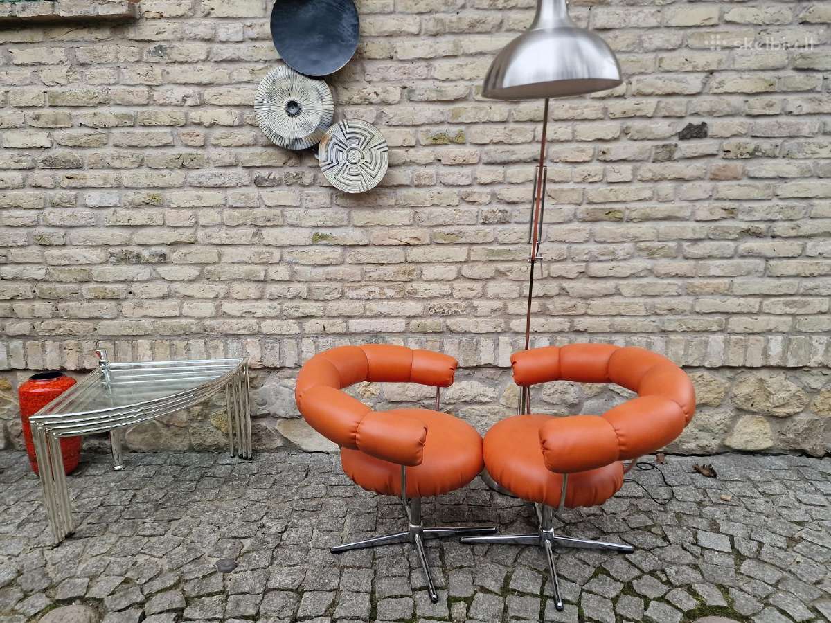 Vintažiniai mid century Bauhaus foteliai Tamburin - nuotraukos Nr. 14