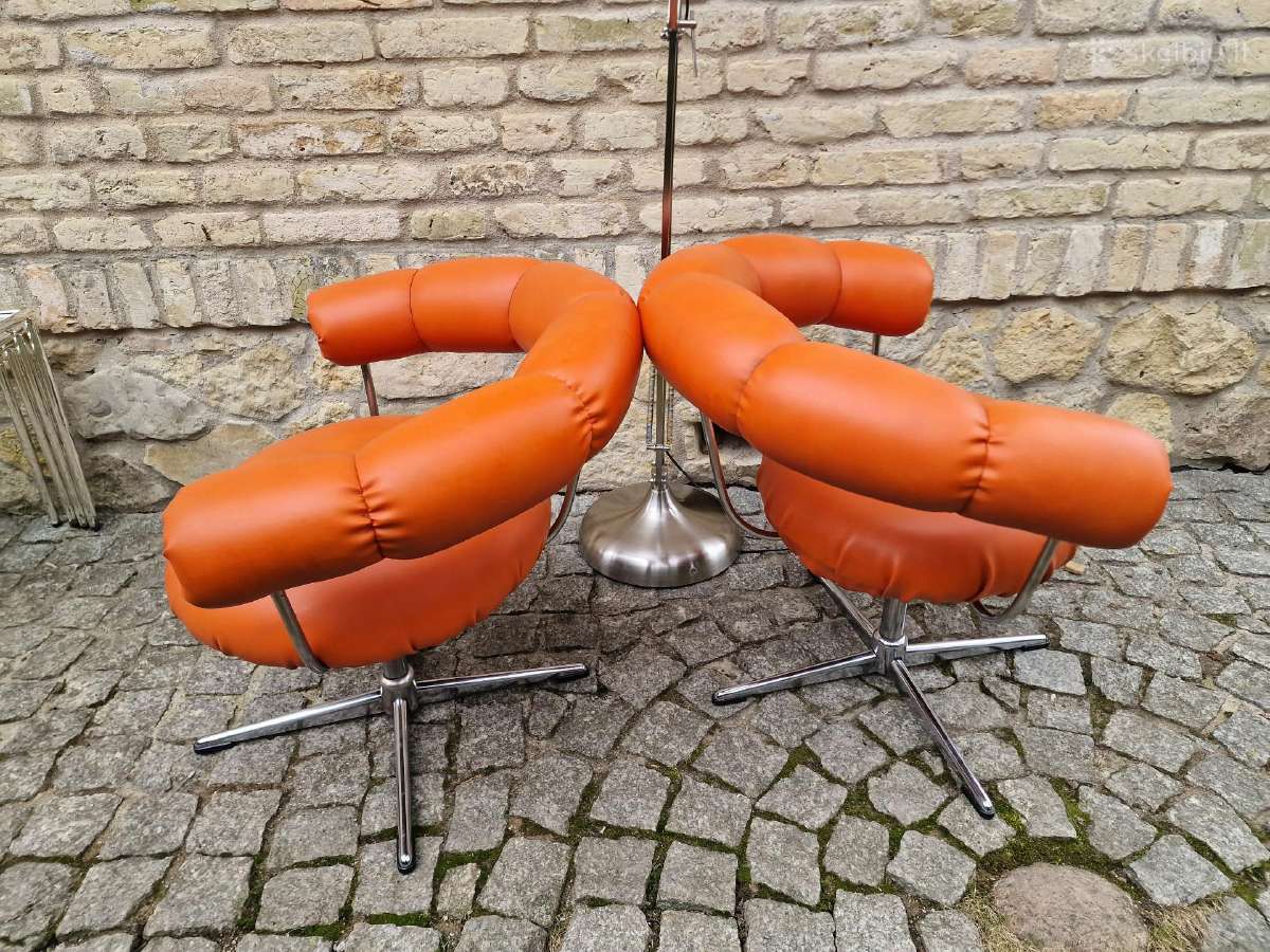 Vintažiniai mid century Bauhaus foteliai Tamburin - nuotraukos Nr. 16