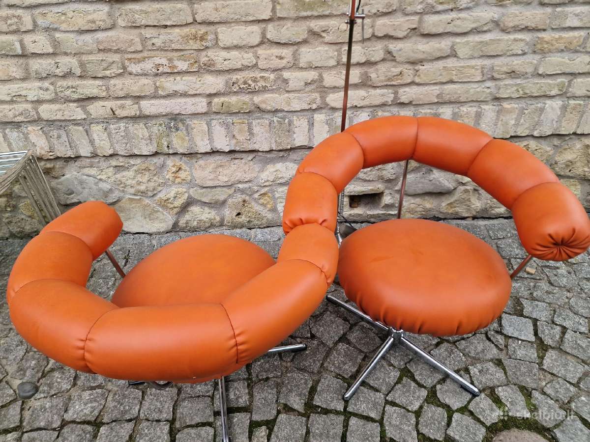 Vintažiniai mid century Bauhaus foteliai Tamburin - nuotraukos Nr. 17