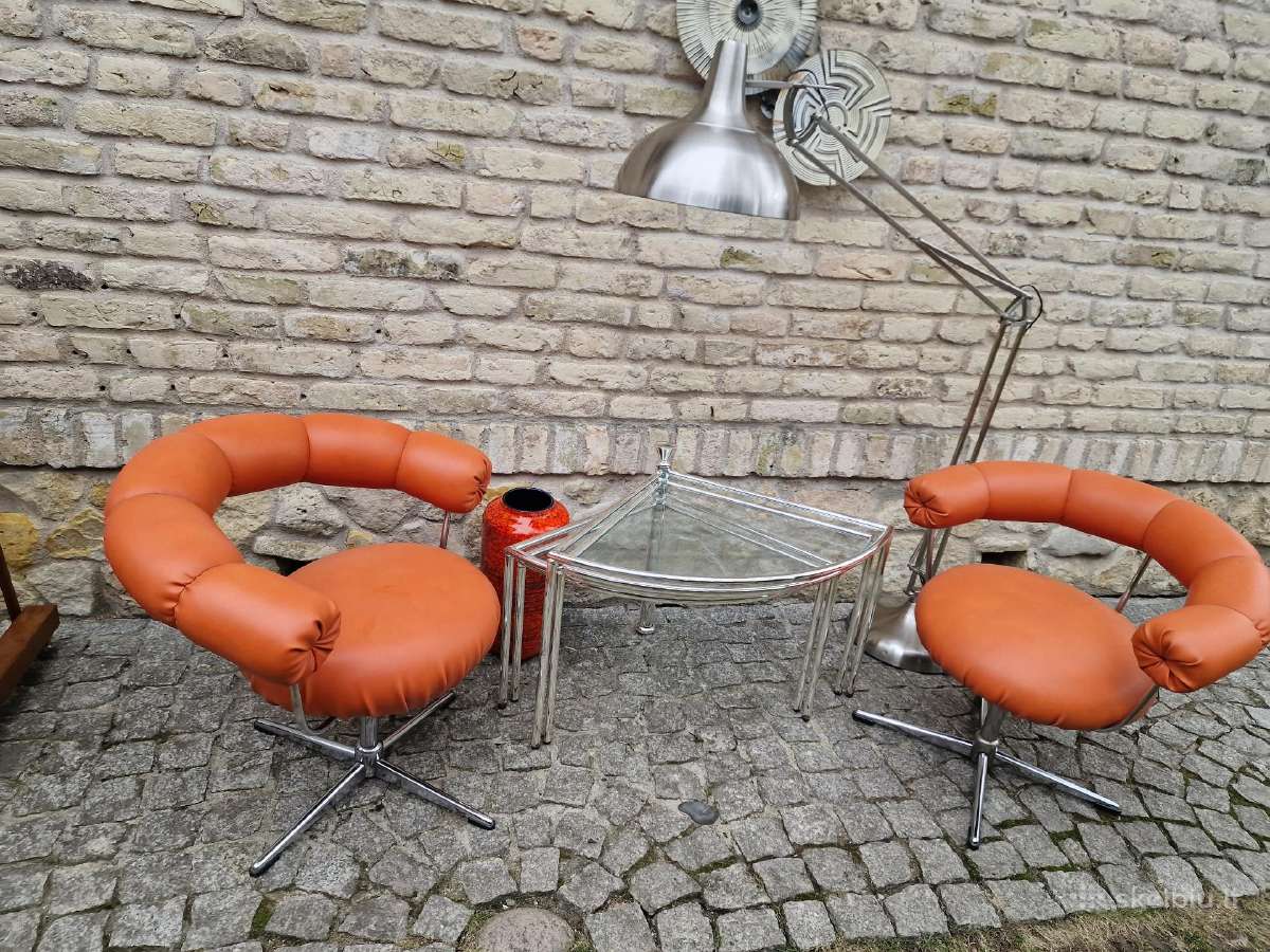 Vintažiniai mid century Bauhaus foteliai Tamburin - nuotraukos Nr. 22