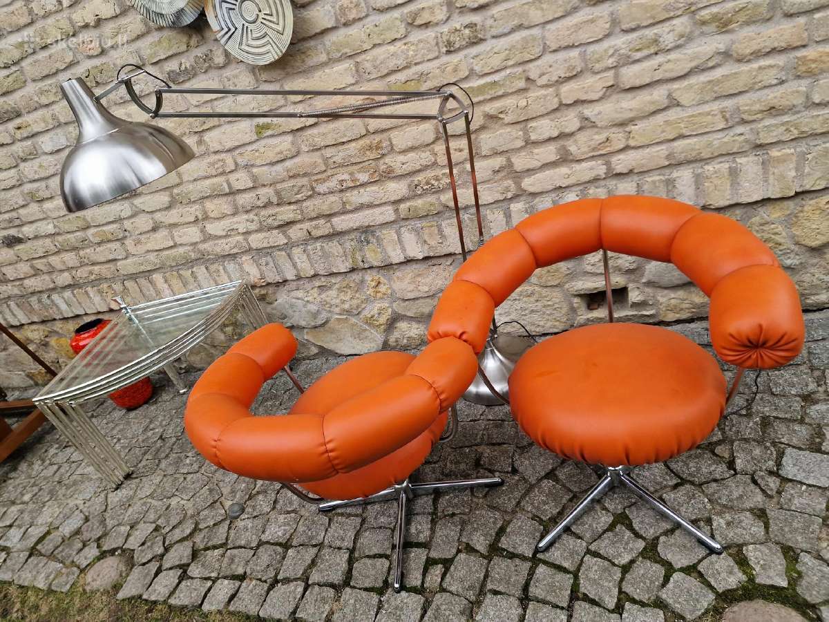 Vintažiniai mid century Bauhaus foteliai Tamburin - nuotraukos Nr. 24