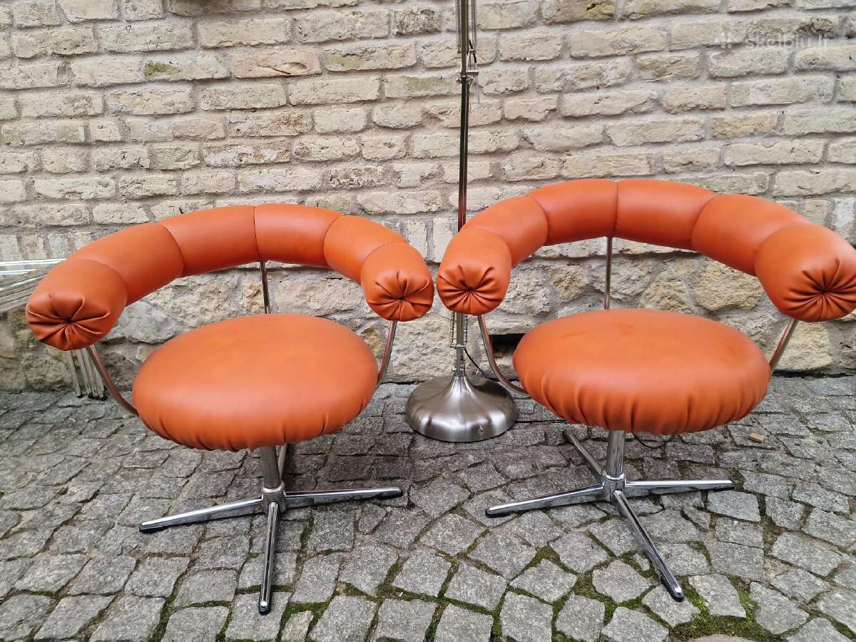 Vintažiniai mid century Bauhaus foteliai Tamburin - nuotraukos Nr. 28