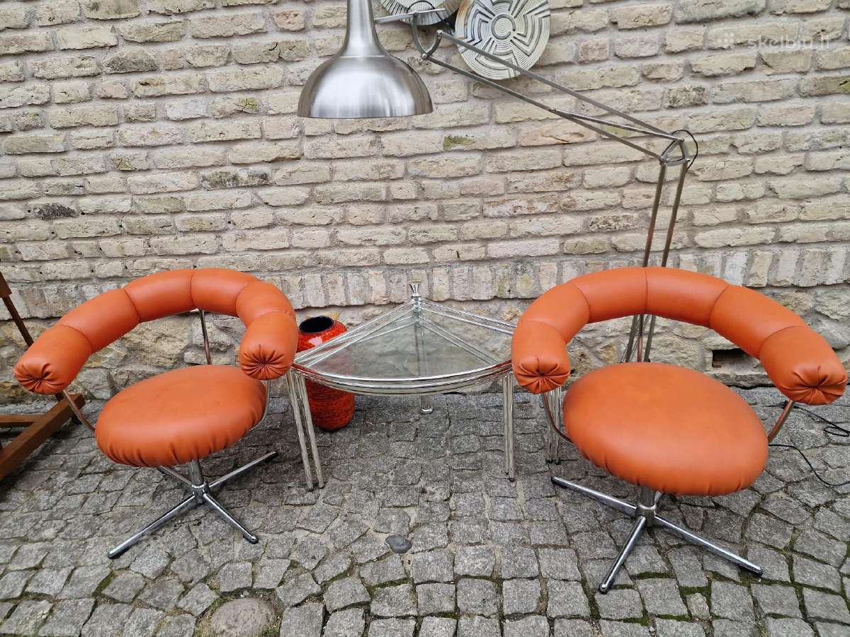 Vintažiniai mid century Bauhaus foteliai Tamburin - nuotraukos Nr. 32