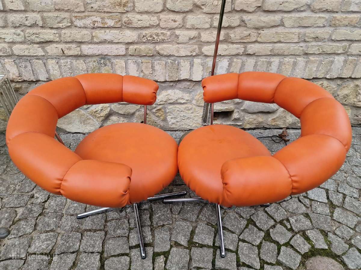 Vintažiniai mid century Bauhaus foteliai Tamburin - nuotraukos Nr. 35