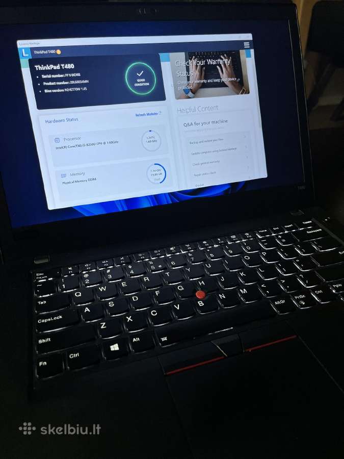 Lenovo Thinkpad T480 - nuotraukos Nr. 2