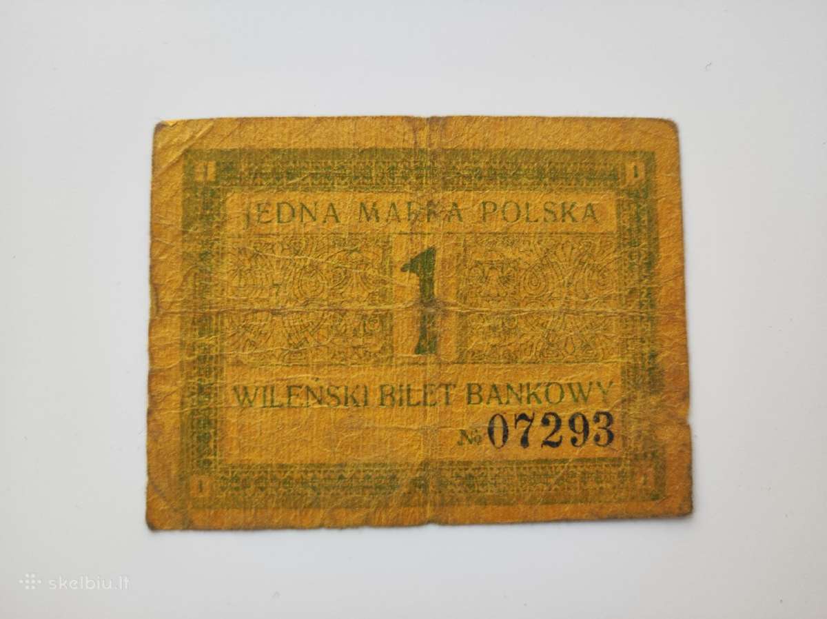 1 Markė - Wilenski bilet bankowy 1920 metu
