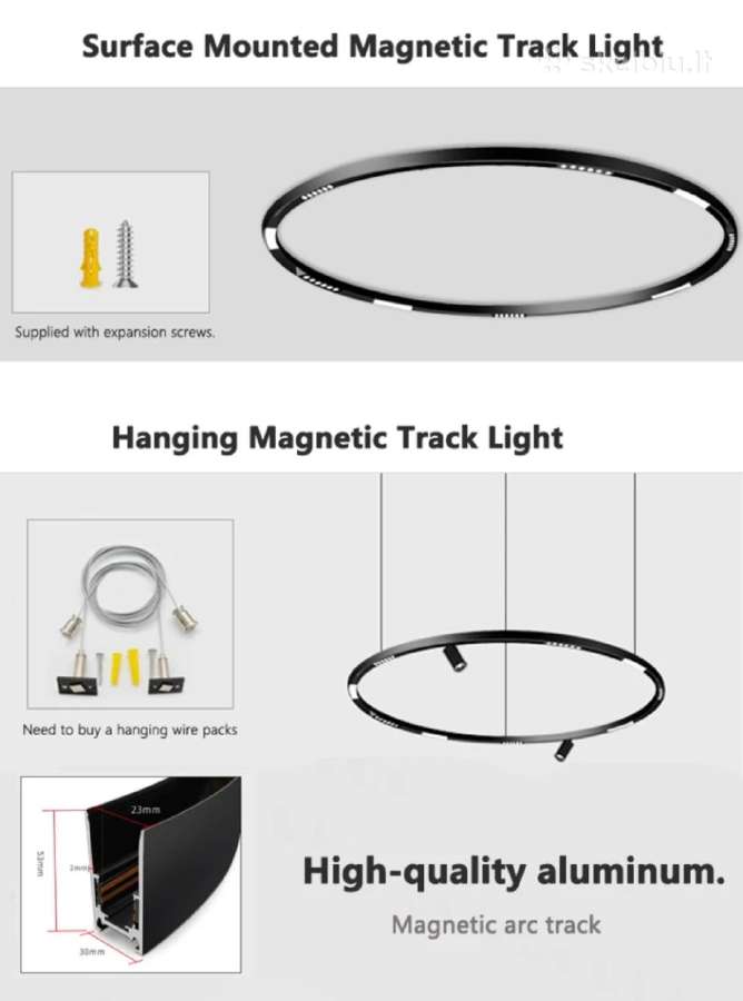 Magnetinis apvalus šviestuvas - nuotraukos Nr. 21