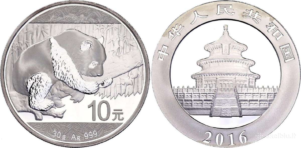 Kinijos Panda sidabras 999ag - nuotraukos Nr. 7