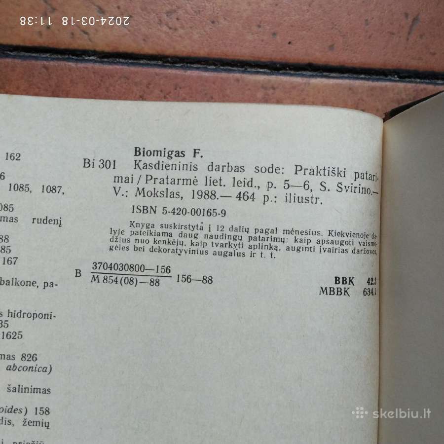 F Biomigas "Kasdieninis darbas sode" 1988 metai - nuotraukos Nr. 6