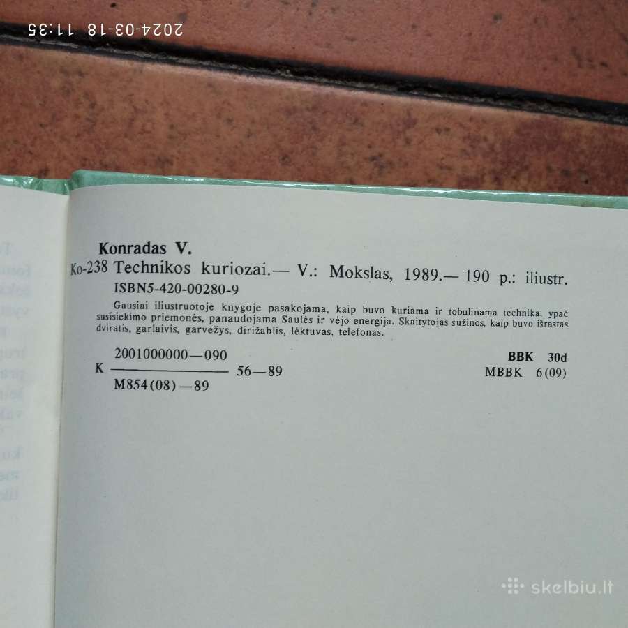 V. Kondratas "Technikos kuriozai" 1989 metai. - nuotraukos Nr. 8