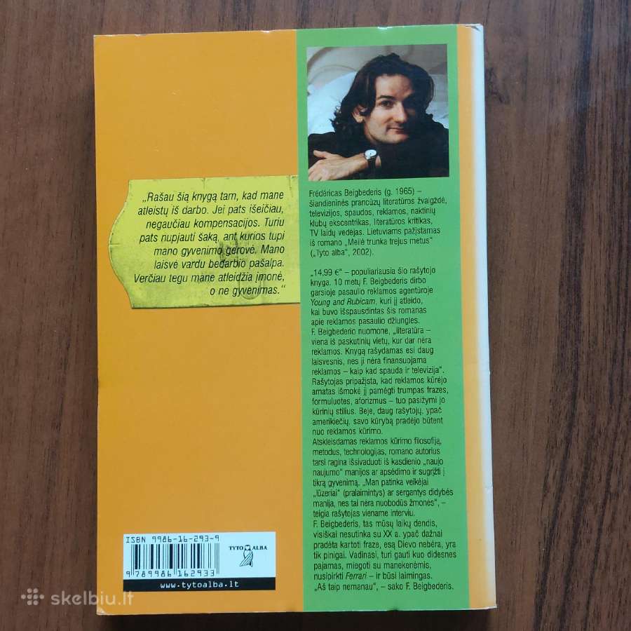 Frederic Beigbeder " 14 ,99 " / su autografu / - nuotraukos Nr. 6