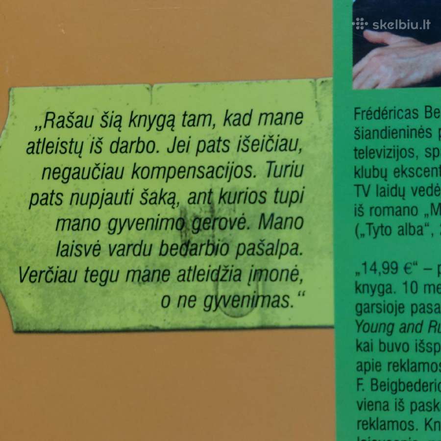 Frederic Beigbeder " 14 ,99 " / su autografu / - nuotraukos Nr. 7
