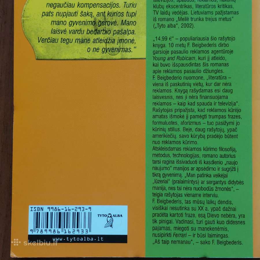 Frederic Beigbeder " 14 ,99 " / su autografu / - nuotraukos Nr. 9