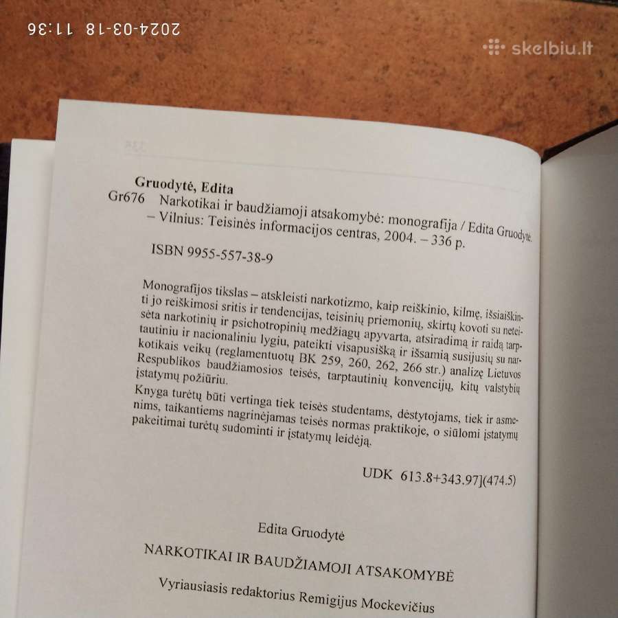 E. Gruodytė "Narkotikai ir baudžiamoji atsakomybė" - nuotraukos Nr. 5