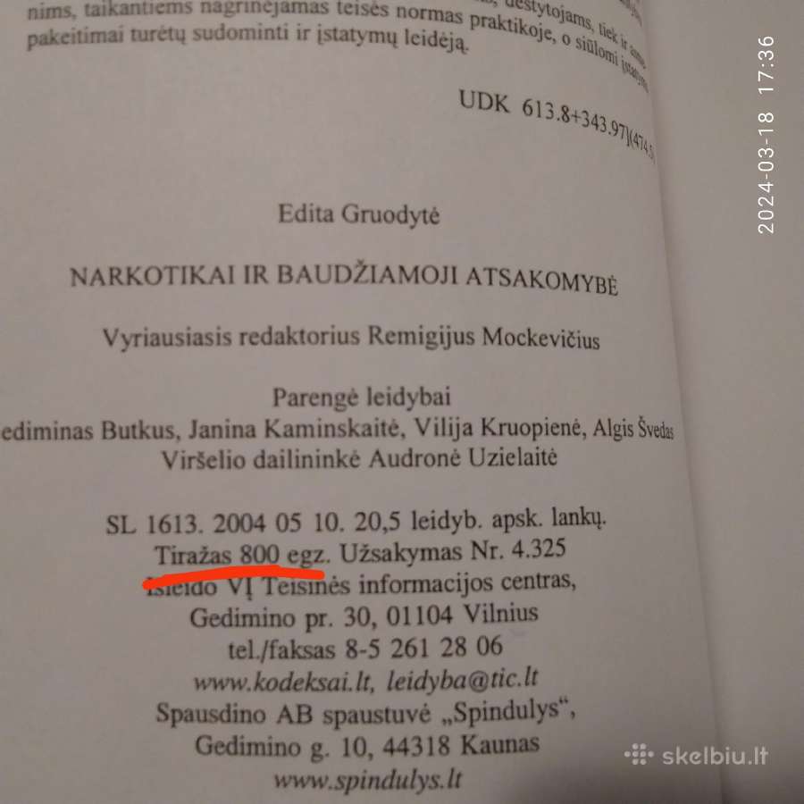 E. Gruodytė "Narkotikai ir baudžiamoji atsakomybė" - nuotraukos Nr. 6