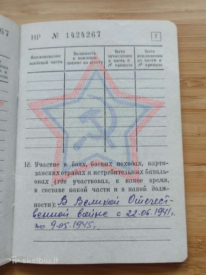 Antrojo pasaulinio karo veterano lotas 1939-1945 - nuotraukos Nr. 10