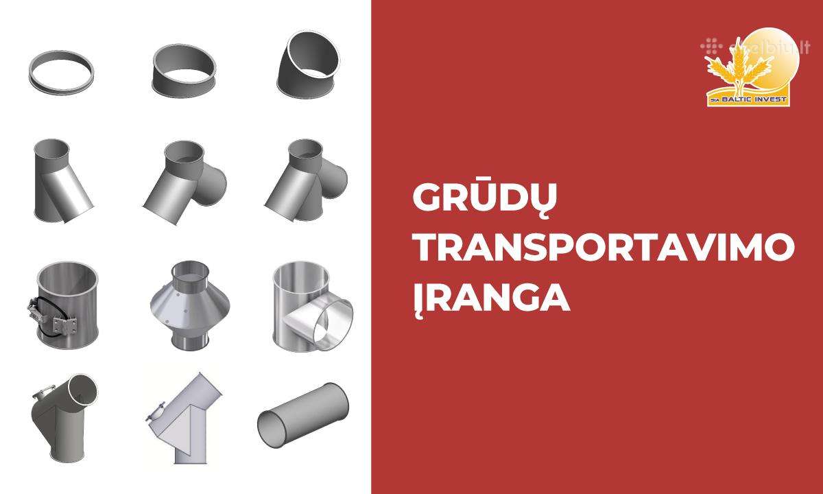 Grūdų tiekimo vamzdžiai su plastiku