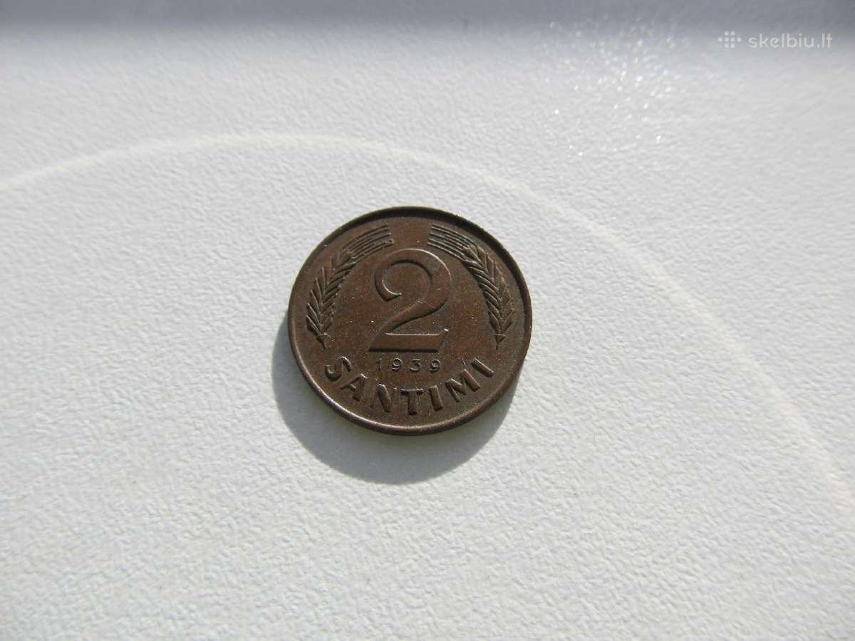 2 santimi , Latvija , 1939