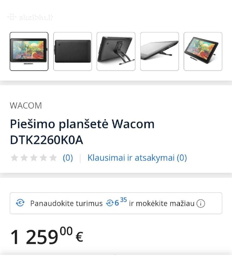 Piešimo planšetė Wacom Ekrano 22" - nuotraukos Nr. 2